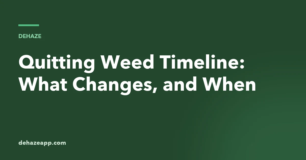 Quitting Weed Timeline: What Changes, and When
